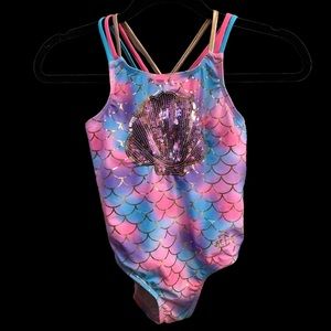 Betsey Johnson Mermaid Print One-Piece Swimsuit